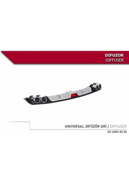 Fiat Egea Uyumlu Üniversal Difüzör Gri Tüm Modeller modelleri