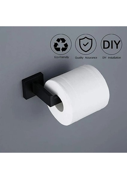 Rg- Kağıt Tutucu Stili Siyah Banyo Donanım Seti Gül Altın Havlu Tack Kağıt Tutucu Tuvalet Fırçası Tutucu Bornoz Kanca Paslanmaz Çelik Wc Aksesuarları (Yurt Dışından)