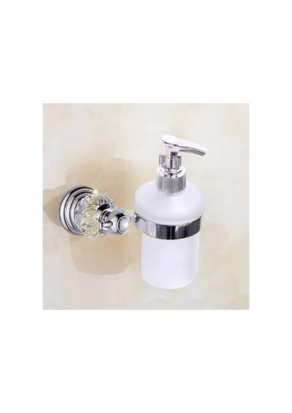 Sabunluk Tarzı Lüks Kristal Gümüş Banyo Aksesuarları Seti Krom Cilalı Pirinç Banyo Donanım Seti Duvara Monte Banyo Ürünleri Banheiro (Yurt Dışından)