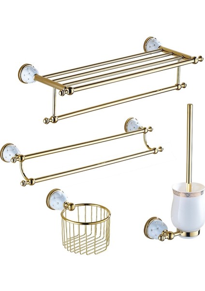 9701G Tarzı Banyo Seti Elmas Kakma Banyo Armatürü Tuvalet Fırçası Tutucu Vakum Kaplama Donanımı Altın Accesorios Para Bano Dorados (Yurt Dışından) modelleri