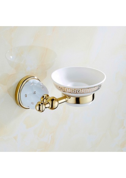 9701G Tarzı Banyo Seti Elmas Kakma Banyo Armatürü Tuvalet Fırçası Tutucu Vakum Kaplama Donanımı Altın Accesorios Para Bano Dorados (Yurt Dışından) fırsatları