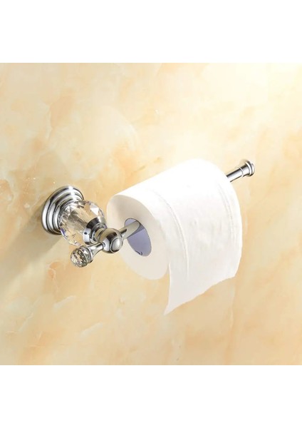 Kağıt Tutucu 2 Tarzı Krom Banyo Dekorasyon Havlu Askısı Organize Temizle Kristal Banyo Donanım Seti Duvara Montaj Banyo Aksesuarları Seti A67 (Yurt Dışından)