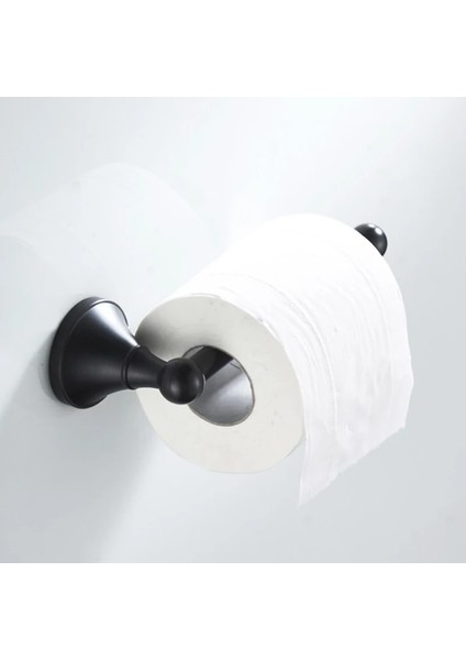 Kağıt Tutucu A Stili Siyah Banyo Aksesuarları Setleri Duvara Monte Saç Kurutma Makinesi Rafı Antika Wc Kağıt Havluluk Tuvalet Fırçası Tutucu Banyo Donanım (Yurt Dışından)