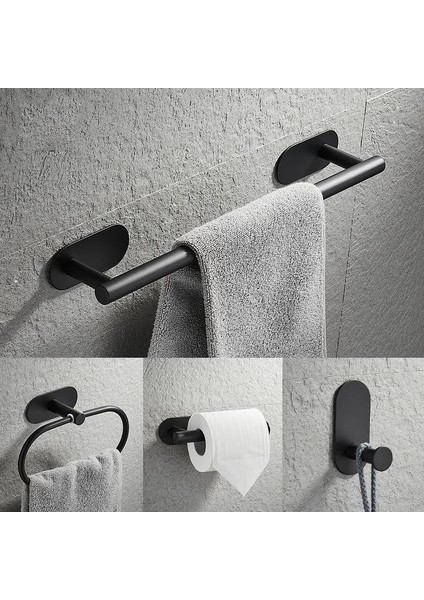 Havlu Halkası Tarzı Banyo Donanım Seti Banyo Aksesuarları Siyah Bornoz Askısı Havlu Demiri Bar Raf Bar Raf Kağıt Mendil Tutucu Diş Fırçası Tutucu (Yurt Dışından) modelleri