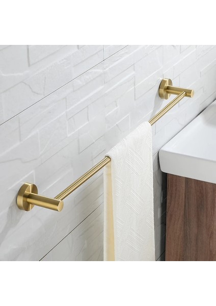 Kağıt Tutucu Stili Fırçalanmış Altın Banyo Donanım Seti Bornoz Askısı Havlu Demiri Raf Bar Raf Rulo Kağıt Tutucu Banyo Aksesuarları Altın (Yurt Dışından) indirimleri