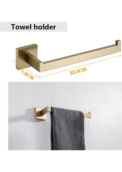 Havluluk G1 Tarzı Paslanmaz Çelik Banyo Donanım Seti Banyo Aksesuarları Siyah Havlu Demiri Bar Raf Havlu Bar Raf Havlu Tutucu (Yurt Dışından)