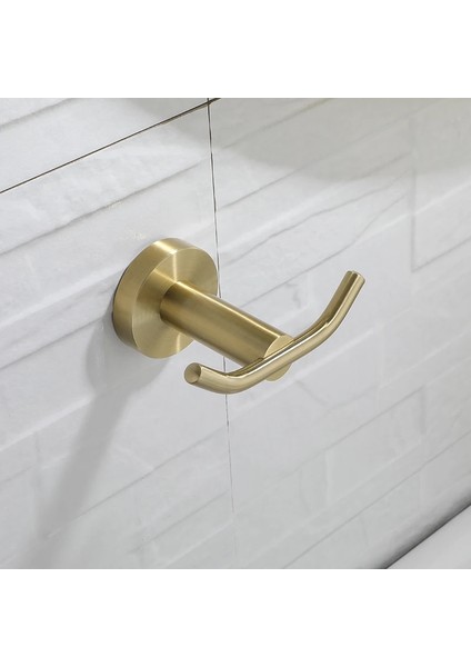 Sabunluk Stili Banyo Donanım Seti Fırçalanmış Altın Tuvalet Fırçası Tutucu Bornoz Askısı Kağıt Tutucu Sabunluk Tutucu Duvara Montaj Banyo Aksesuarları (Yurt Dışından) indirimleri