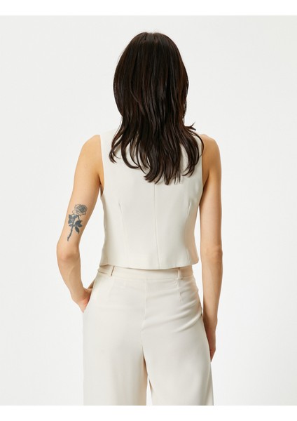 Blazer Yelek Anvelop Fermuar Detaylı V Yaka Fleto Cepli fırsatları