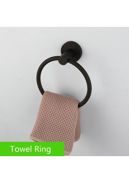 Havlu Halkası Tarzı Torayvino Siyah Banyo Aksesuarları Seti Paslanmaz Çelik Havlu Demiri Raf Sabunluk Bar Kanca Tuvalet Fırçası Banyo Donanım (Yurt Dışından)