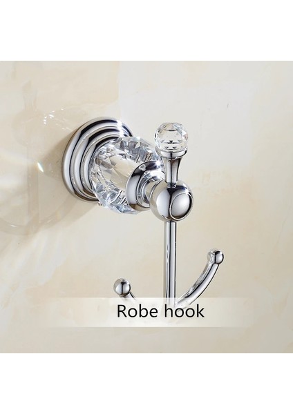 Rulo Tutucu Tarzı Lüks Kristal Banyo Aksesuarları Seti Seramik Tuvalet Fırçası Tutucu Duvara Monte Kağıt Tutucu Banyo Rafı Gümüş Köşe Raf (Yurt Dışından)