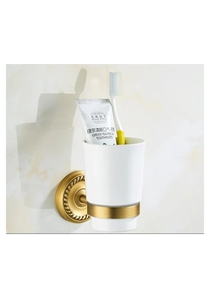 9612-MH Tarzı Katı Pirinç Banyo Donanım Setleri Antik Bronz Banyo Havlusu Askısı Bardak Tutucu Ürün Raf Ev Banyo Aksesuarları Seti (Yurt Dışından)