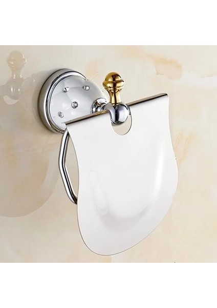 Tuvalet Kağıdı Tutucu Tarzı Modern Banyo Aksesuarları Krom F Tuvalet Kağıdı Rafı Havlu Çubuğu Raf Fırça Tutucu Duvara Monte Banyo Donanım Seti (Yurt Dışından)