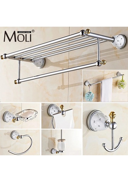 Tuvalet Kağıdı Tutucu Tarzı Modern Banyo Aksesuarları Krom F Tuvalet Kağıdı Rafı Havlu Çubuğu Raf Fırça Tutucu Duvara Monte Banyo Donanım Seti (Yurt Dışından) fırsatları