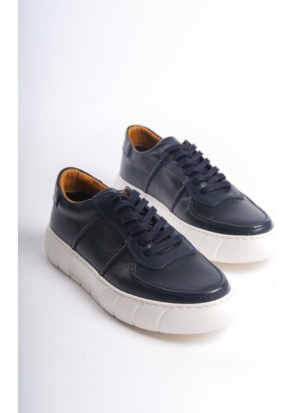 Erkek Deri Spor Ayakkabı & Sneaker Lacivert -MBKRY650-LCV fırsatları