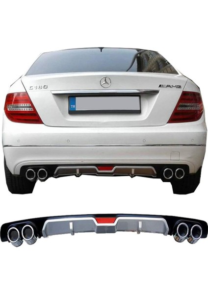 Mercedes W204 C180 Uyumlu Üniversal Difüzör Siyah 2007-2013 Arası