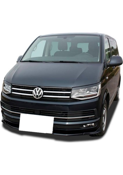Vw T6 Uyumlu Ön Tampon Altı Lip 3 Parça Pianoblack 2016+