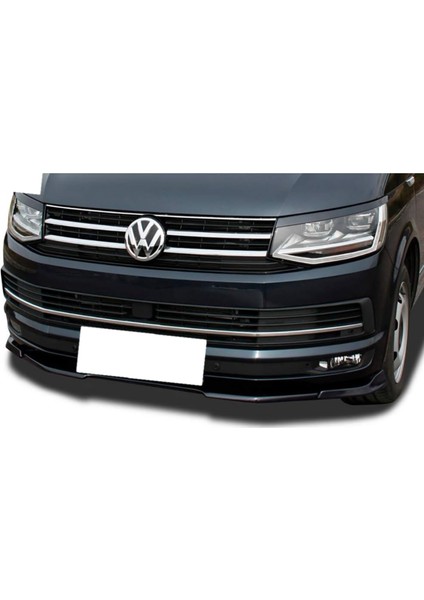 Vw T6 Uyumlu Ön Tampon Altı Lip 3 Parça Pianoblack 2016+