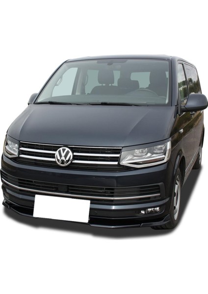 Vw T6 Uyumlu Ön Tampon Altı Lip 3 Parça Pianoblack 2016+