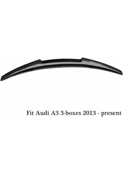 Audi A3 M4 Boyalı Spoiler (Pianoblack) 2008-2014 Arası