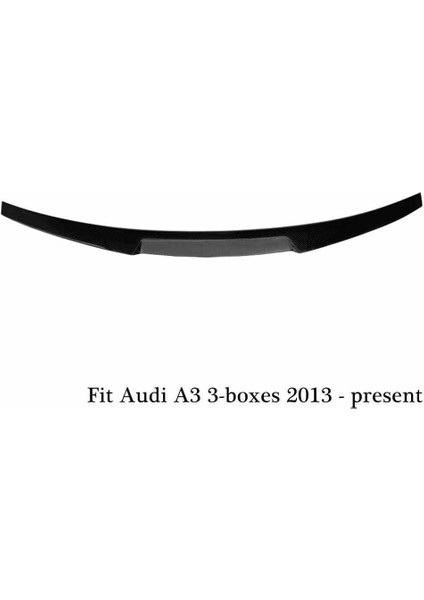 Audi A3 M4 Boyalı Spoiler (Pianoblack) 2008-2014 Arası