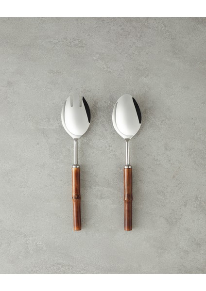 Present Çelik 2'li Servis Seti Kahve