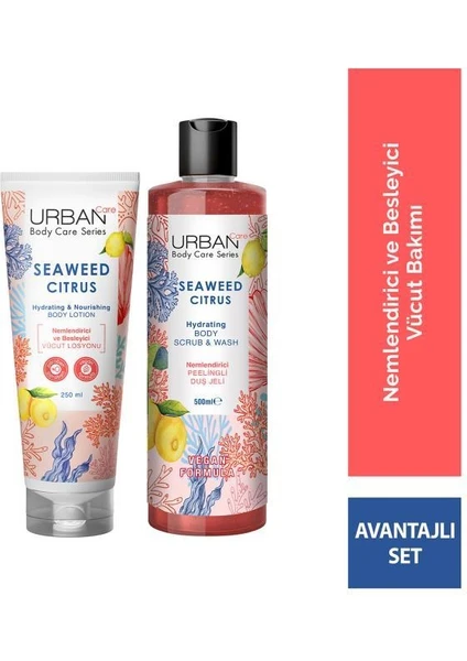 Urban Care Body Series Seaweed Citrus Nemlendirici ve Besleyici Duş Jeli & Vücut Losyonu - 2'li Set