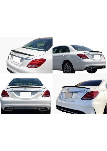 Mercedes W205 Boyalı (Pianoblack) Spoiler 2015-2021 Arası modelleri