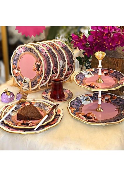 Pink 6 Lı Pasta Tabağı Seti 4032 fiyatları