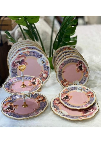Pink 6 Lı Pasta Tabağı Seti 4032 fırsatları