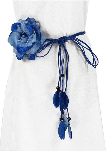 Rahat Düğümlü Bel Zinciri Elbiseler Bayan Ince Bel Kemeri Uzun Püskül Örgü Kemer Zarif El Yapımı Büyük Çiçek Dekoratif (Yurt Dışından) fiyatları