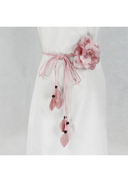 Rahat Düğümlü Bel Zinciri Elbiseler Bayan Ince Bel Kemeri Uzun Püskül Örgü Kemer Zarif El Yapımı Büyük Çiçek Dekoratif (Yurt Dışından) modelleri