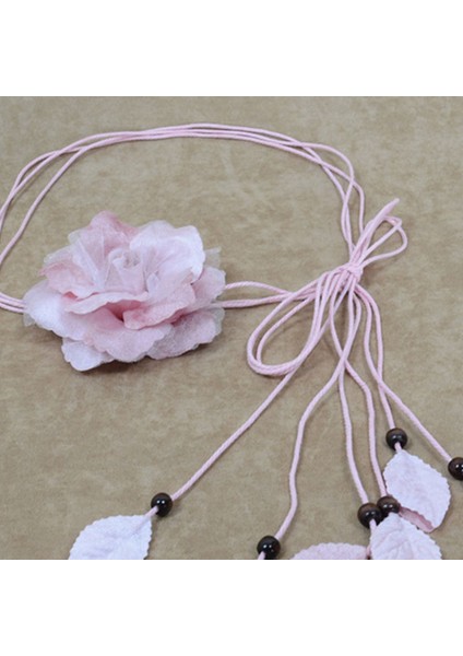 Rahat Düğümlü Bel Zinciri Elbiseler Bayan Ince Bel Kemeri Uzun Püskül Örgü Kemer Zarif El Yapımı Büyük Çiçek Dekoratif (Yurt Dışından) indirimleri