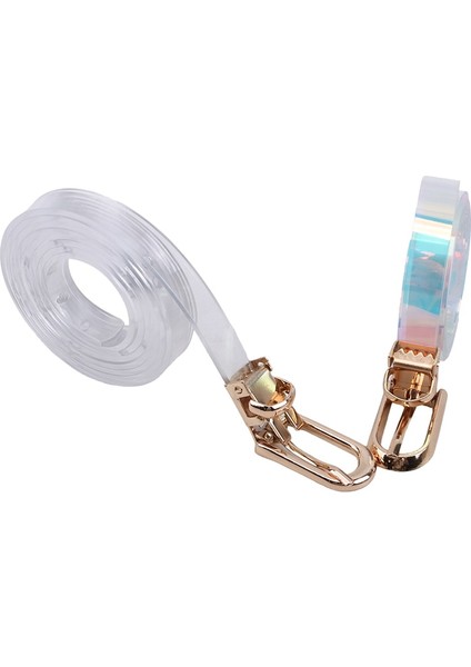 Adet Şeffaf Kadın Kemer Lazer Holografik Şeffaf Gökkuşağı Şeffaf Pin Toka Bel Ayarlanabilir Kemer Kadın Kayış Kemerleri (Yurt Dışından) indirimleri