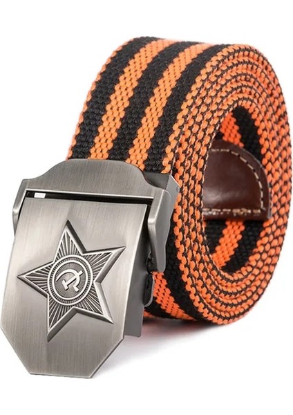 Yeni Erkekler Amp Kadınlar Yüksek Kaliteli 3D Beş Işınları Yıldız Askeri Kemer Eski Cccp Ordu Kemeri Vatansever Emekli Askerler Kanvas Kot (Yurt Dışından)