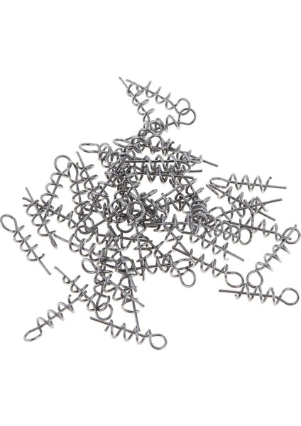 100 Adet Bahar Büküm Kilit Balıkçılık Kanca Merkezleme Pimi Yumuşak Cazibesi Yem Solucan Krank (Yurt Dışından)