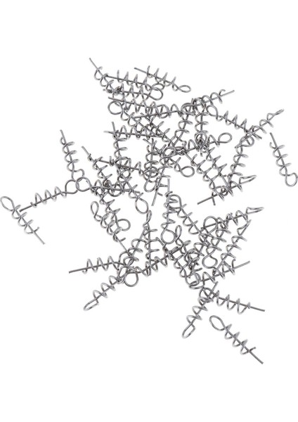100 Adet Bahar Büküm Kilit Balıkçılık Kanca Merkezleme Pimi Yumuşak Cazibesi Yem Solucan Krank (Yurt Dışından)