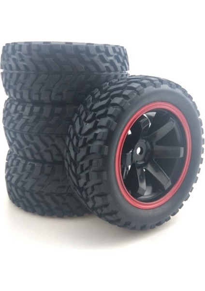 1:10 Araba 75MM Kauçuk Lastikler ve Jantlar Için 1/10 Ölçekli 94123 Rc Yol Arabasında (Yurt Dışından)