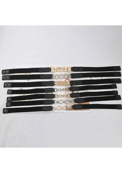 Altın Zincir Kemer Elastik Gümüş Metal Bel Kemerleri Kadınlar Için Yüksek Kaliteli Streç Kuşak Bayanlar Ceket Ketting Riem Kemer (Yurt Dışından)