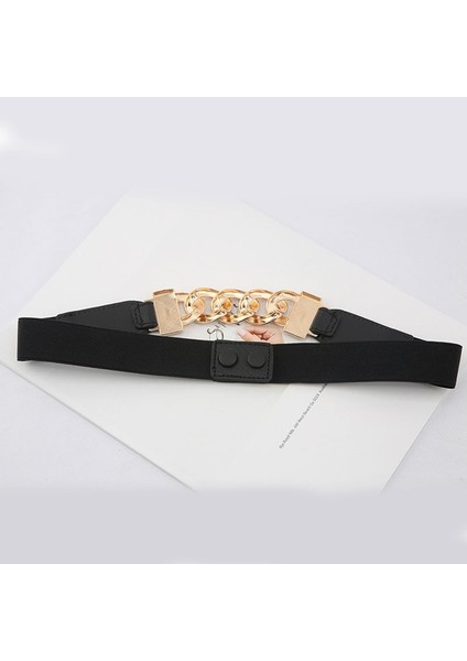 Altın Zincir Kemer Elastik Gümüş Metal Bel Kemerleri Kadınlar Için Yüksek Kaliteli Streç Kuşak Bayanlar Ceket Ketting Riem Kemer (Yurt Dışından)