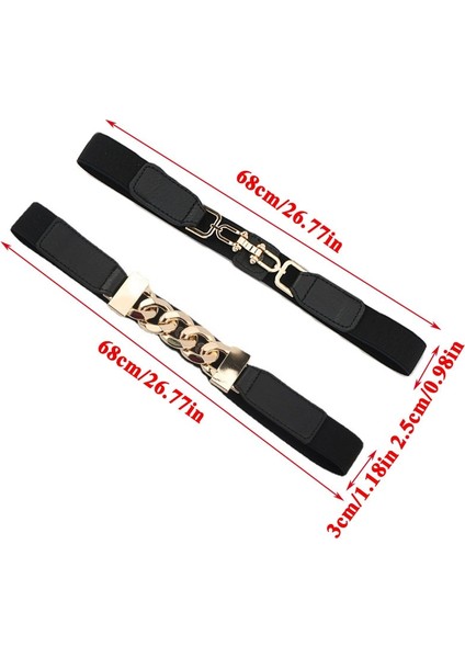 Altın Zincir Kemer Elastik Gümüş Metal Bel Kemerleri Kadınlar Için Yüksek Kaliteli Streç Kuşak Bayanlar Ceket Ketting Riem Kemer (Yurt Dışından)