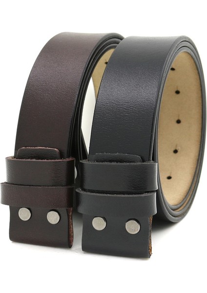 Erkek Kemeri Pürüzsüz Tokalı Kemerler Tokasız Vücut Aksesuarları 3.8cm Genişlik Kahverengi (Yurt Dışından) fiyatları