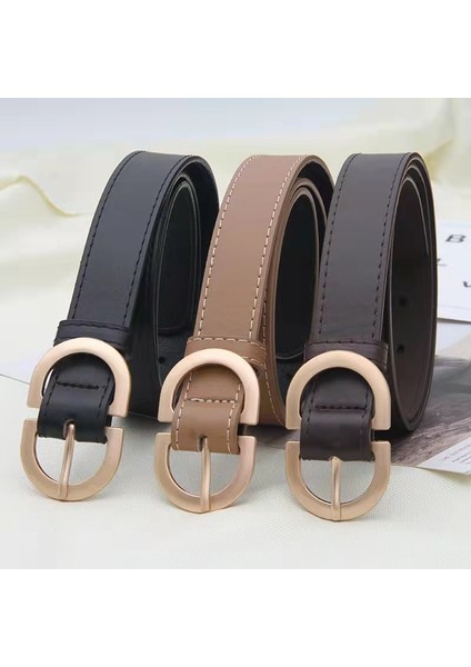 105 cm Kadın Moda Kemer Basit Metal Tokalı Kemer Kadınlar Için Siyah Takım Elbise Kot Giyim Aksesuarları (Yurt Dışından) fiyatları
