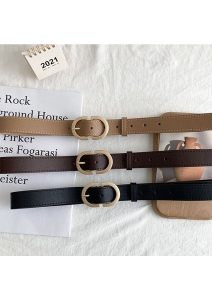 105 cm Kadın Moda Kemer Basit Metal Tokalı Kemer Kadınlar Için Siyah Takım Elbise Kot Giyim Aksesuarları (Yurt Dışından) fırsatları