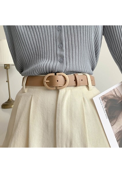 105 cm Kadın Moda Kemer Basit Metal Tokalı Kemer Kadınlar Için Siyah Takım Elbise Kot Giyim Aksesuarları (Yurt Dışından) indirimleri