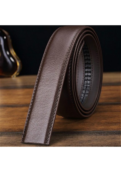 Erkekler Için Kemerler Yüksek Kalite Lüks Marka Erkek Deri Otomatik Şerit Bel Kemeri Kemer Tokası Olmadan Siyah Ceinture Homme 1.2 M (Yurt Dışından)