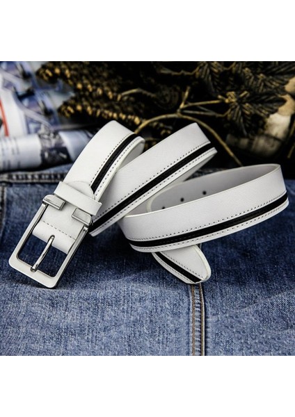 Klasik Dana Derisi Iş Kemer Erkekler Erkek Bel Kayışı Deri Pin Toka Beyaz Hakiki Deri Erkekler Için Pantolon Bandı Ceinture (Yurt Dışından) modelleri