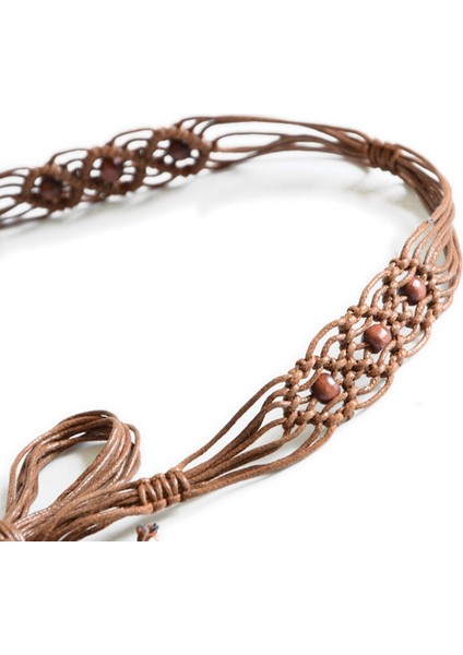 Sanwood Bohemia El Yapımı Boncuk Örgülü Kadın Kemeri Düğümlü Püsküller Bel Kemerleri 4 Renk Askı Moda Elbise Ince Kemer (Yurt Dışından) fırsatları