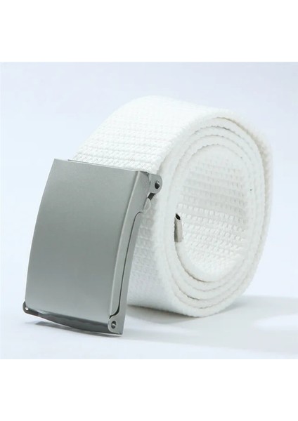 Yeni Moda Yüksek Kaliteli Erkek Rahat Unisex Ordu Taktik Bel Kemeri Kot Erkek Rahat Lüks Kanvas Dokuma Kemer (Yurt Dışından)