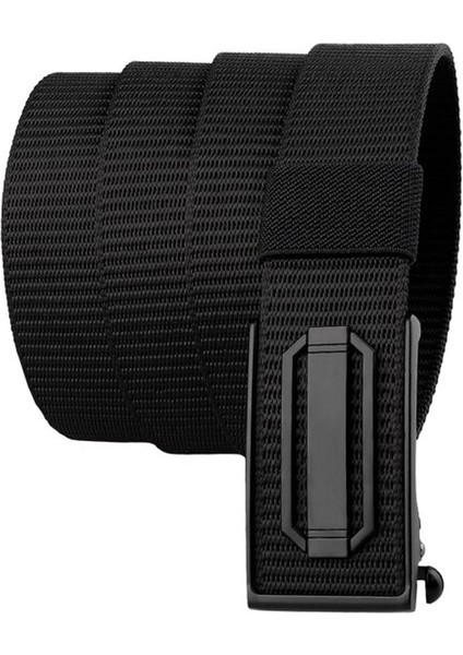 MEN39S Kanvas Kemer Kaliteli Naylon Alaşım Toka Eğlence Spor Kemer Otomatik Toka 125 cm Yüksek Kaliteli Unisex (Yurt Dışından)