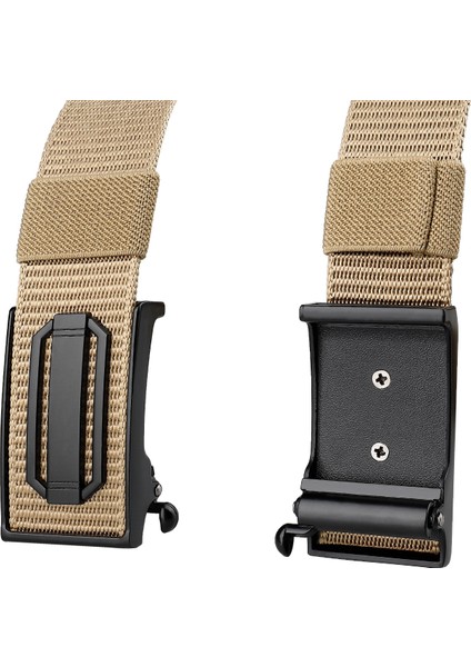 MEN39S Kanvas Kemer Kaliteli Naylon Alaşım Toka Eğlence Spor Kemer Otomatik Toka 125 cm Yüksek Kaliteli Unisex (Yurt Dışından) indirimleri